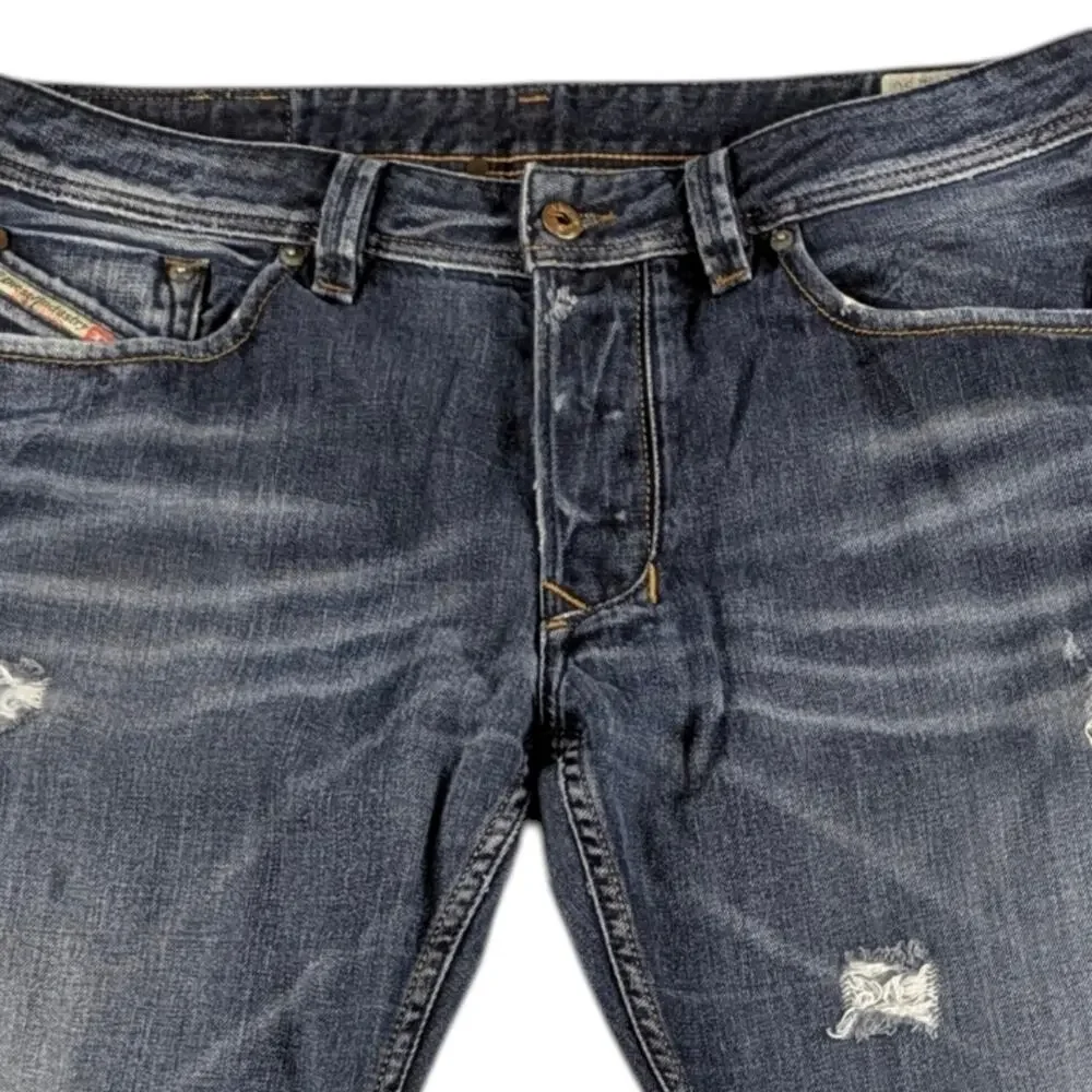 Diesel Larkee 0813Q Men’s Straight Leg Jeans Dark Wash Size 34    J1711